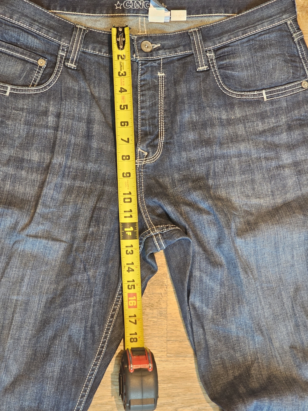 Cinch Carter 2.0 Dark Wash Relaxed Straight Western Jeans Men's 38x30 Cowboy - Picture 14 of 16
